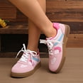 thumbnail image 6 of Womens Sneakers, Walking Shoes Women, Sneakers for Women, Womens Walking Shoes, Women Fashion Retro Casual Tennis Sneakers Lightweight Comfort Walking Footwear Anti Slip Lifestyle Trainers, Pink 6, 6 of 7