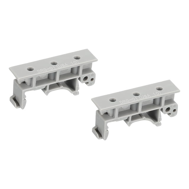 Unique Bargains PCB DIN Rail Mounting Bracket Carrier Clips, for 35mm DIN Rail Gray, 2 Sets