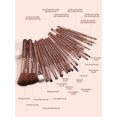 thumbnail image 4 of Tignapoo MAANGE 22-Piece Wooden Handle Makeup Brush Set for All Skin Types, Travel-Friendly & Non-Slip Grip, Black, 4 of 6