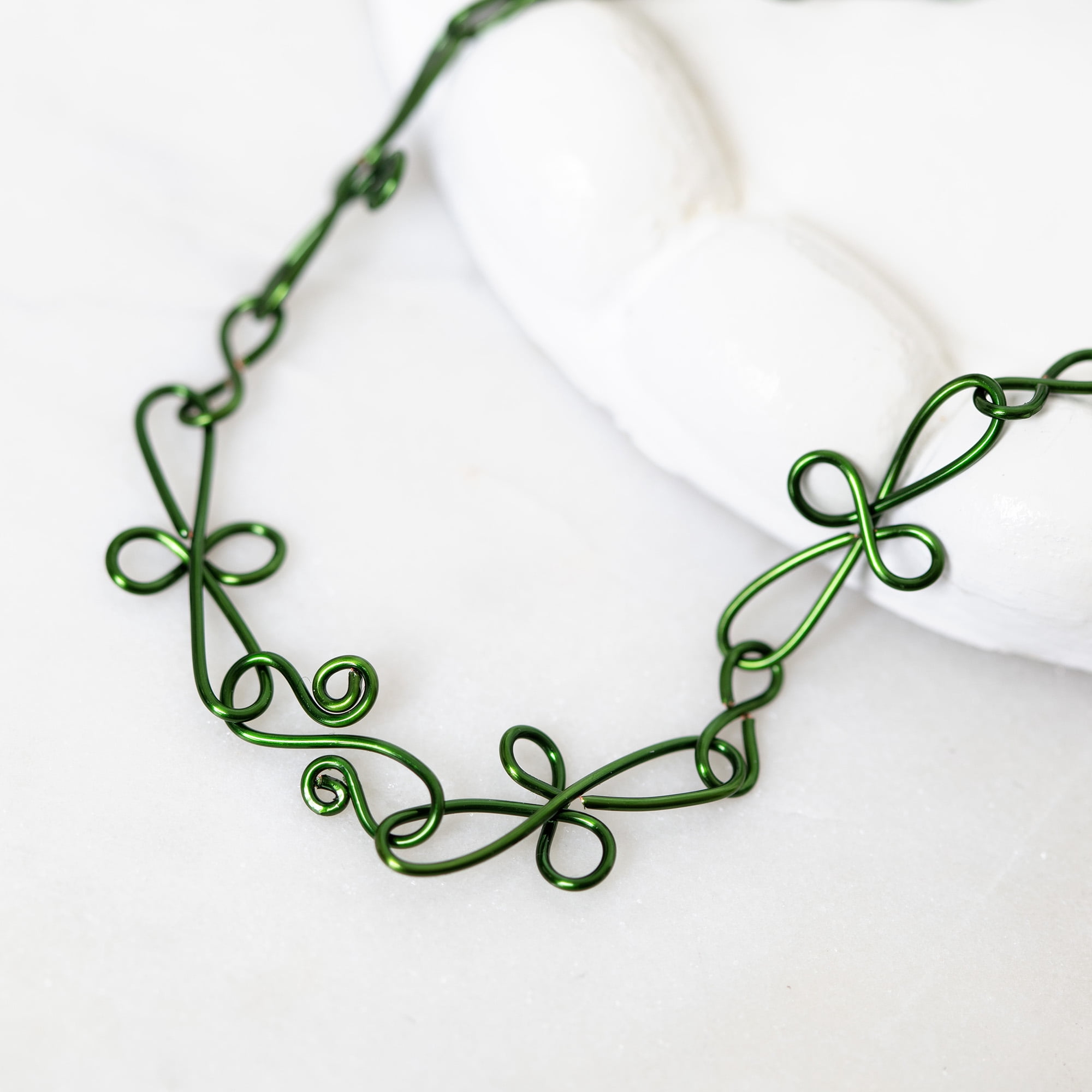 Cousin DIY Coated Copper Wire, Green Finish, 20 Gauge, 24 ft Roll