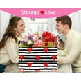 thumbnail image 4 of BOOHIT Valentines Day Basket Empty Heart Gifts Basket Kid Storage Bins Decor(Black Dash Red Love), 4 of 7