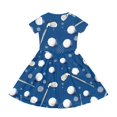 thumbnail image 2 of Uourmeti Golf Clubs & Balls Pattern Short Sleeve Dress With Pockets Stylish 2-14 Years Old Girls Short Sleeve Summer Dress for Little Girls, 2 of 6