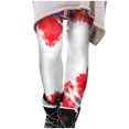 thumbnail image 3 of AOOCHASLIY Women Independence Day Pants Running Exercise Pants Women's Fashion Print Leggings With Yoga Sport Elastic Pants, 3 of 4
