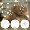 thumbnail image 6 of Luxtrada 120 Led Curtain String Light Star Moon Icicle Light with 8 Lighting Modes Fairy String for Window Wall Home Christmas Decoration (White), 6 of 8
