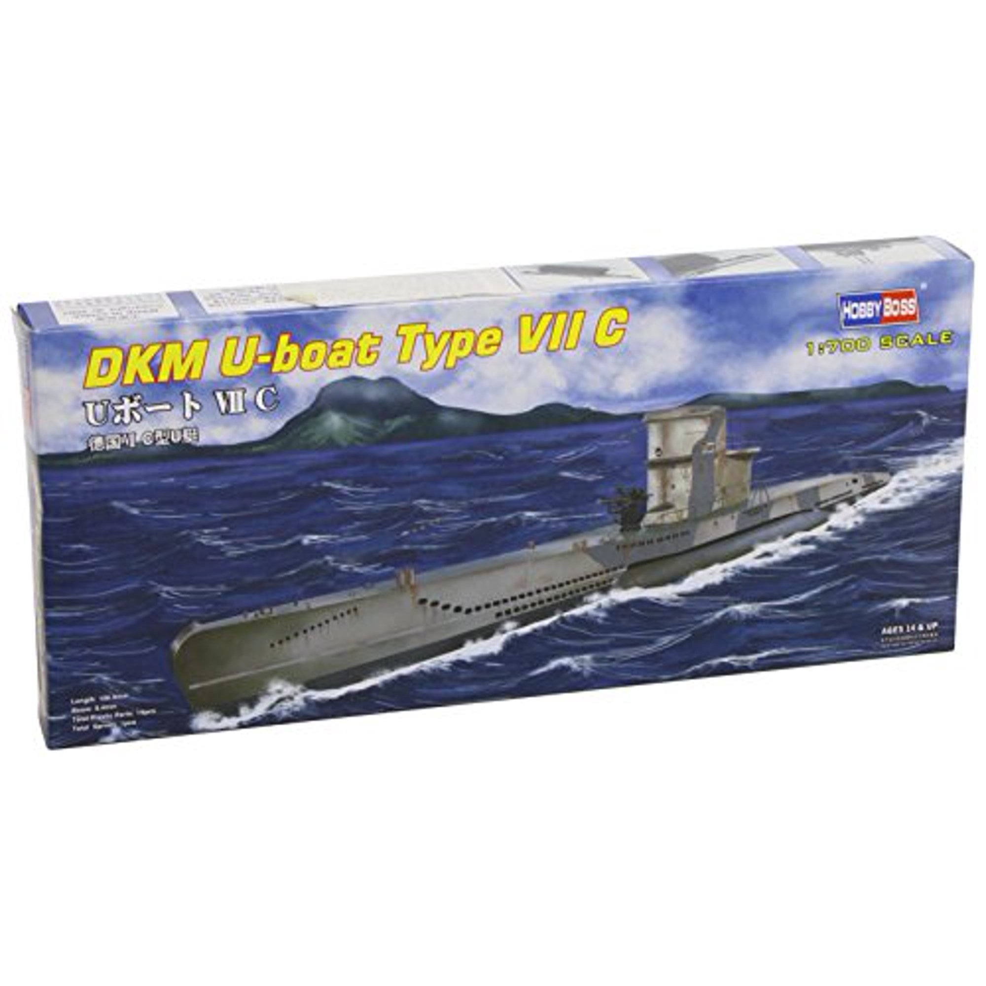 Hobbyboss 1/700 U-Boot Type VII B – Maquette Plastique De Sous-marin Allemand, 14 Ans+, Pièces Petites, 87008