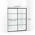 thumbnail image 2 of Kohler 707616-8G79-BL 75.5 x 65.62 in. Elate Sliding Shower Door with 0.31 in. Thick Heavy Crystal Clear Glass & Rectangular Grille Pattern - Matte Black, 2 of 7