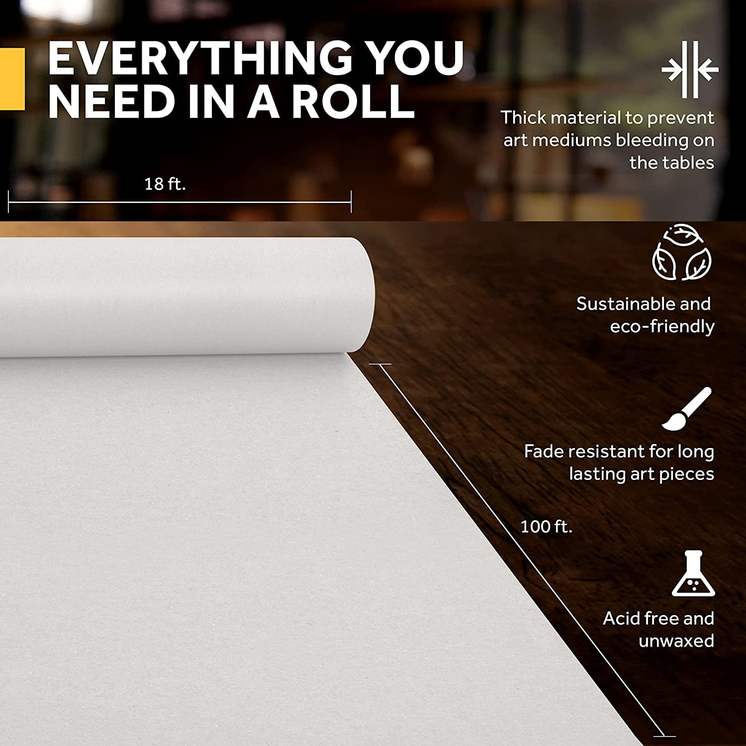 Buy YNK Brown Paper Roll 42 Inch Perfect For Wall Art Painting