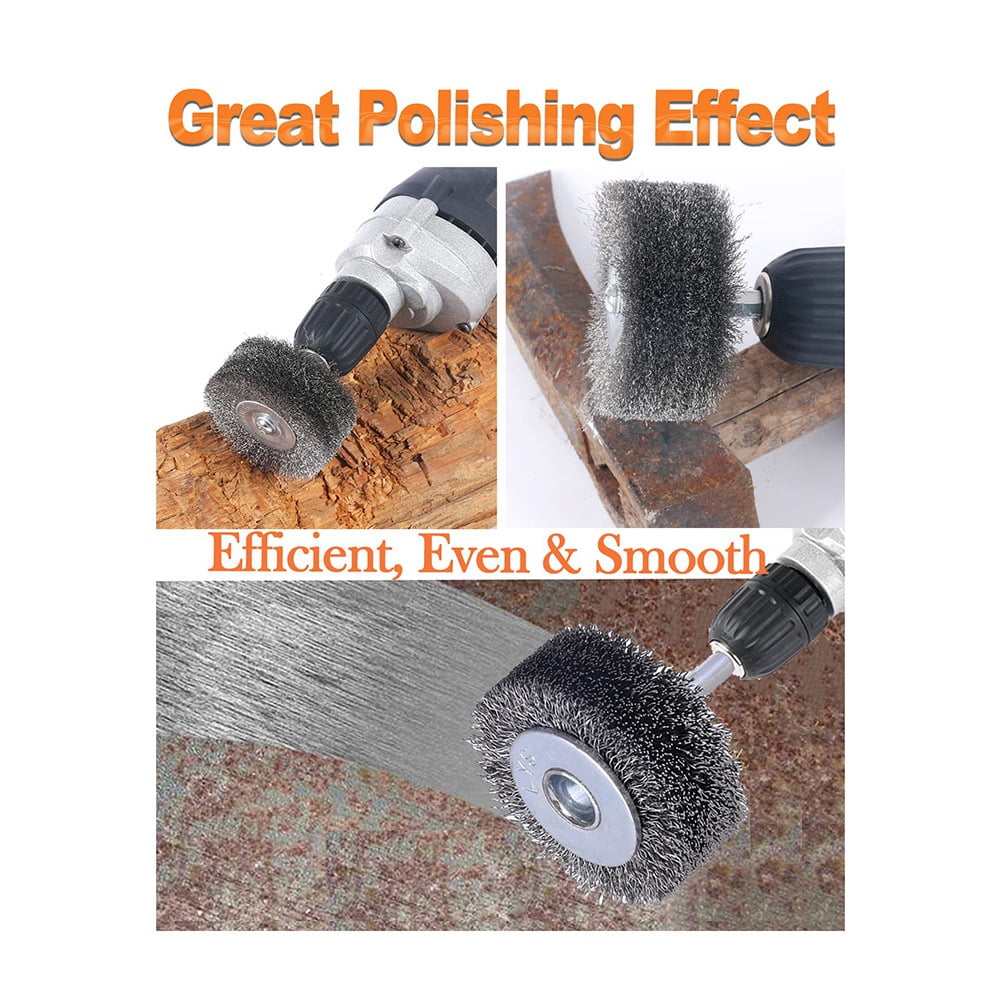 Baisiky 2 Inch Wire Wheel Brush For Drill Attachment, Heavy