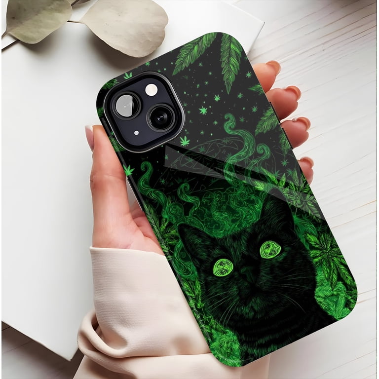 Edgy Dark Cat Phone Case for Gothic Punk Lovers with Weed Leaf Design - Compatible with iPhone 11/12/13/14/15/16 (Pro Max/Plus) - Walmart.com Edgy Dark Cat Phone Case for Gothic Punk Lovers with Weed Leaf Design - Compatible with iPhone 11/12/13/14/15/16 (Pro Max/Plus) - Walmart.com