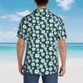 thumbnail image 3 of Lsque Daisies Flowers pattern Hawaiian Shirt for Men, Unisex Summer Beach Casual Short Sleeve Button Down Shirts-Medium, 3 of 9