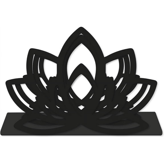 1pc Flower Letter Holder 2 Slots Mail Organizer for Table Metal File Sorter Organizer with White Box Desktop Decoration Black for Mail Bills Letters Files 6.9 x 4.9Inch