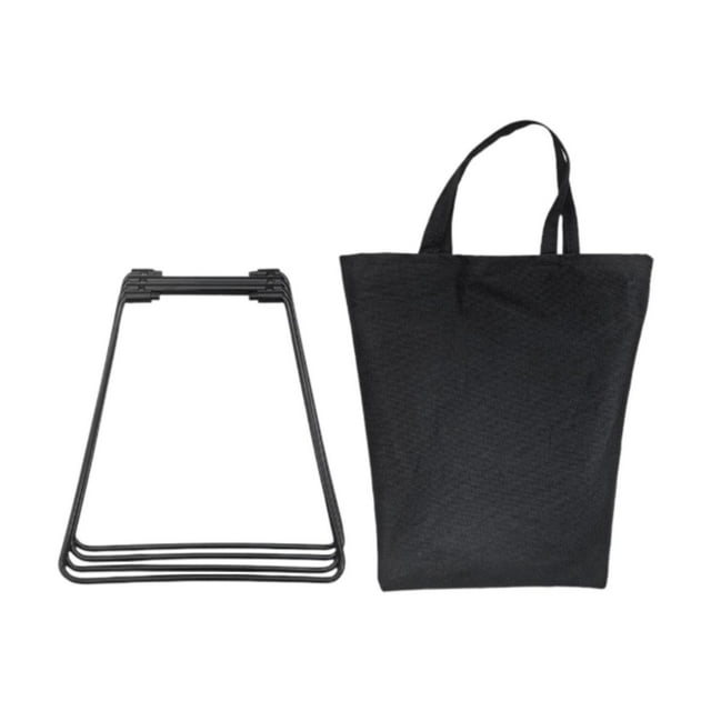 koolsoo Foldable Cooling Stand Foldable Fridge Ice Box Holder for Hiking Cooking BBQ Black