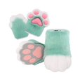 thumbnail image 4 of Pantuflas peludas con forma de pata de animal para cosplay, fiestas, bailes de máscaras Verde, 4 of 8