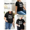 thumbnail image 6 of XCHQRTI Be Kind Womens T-Shirt Plus Size Graphic Tees Casual Loose Fit Tee Top, 6 of 7