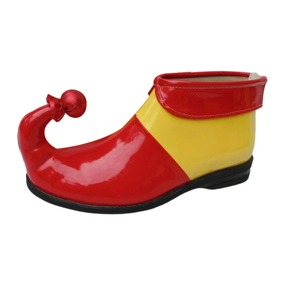 YAYUBA Adult Christmas Elf Shoes Deluxe Jester Shoe for Dress up Festive Halloween