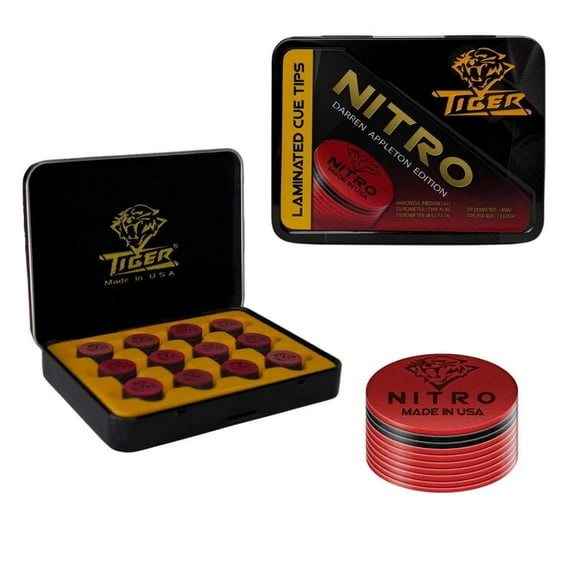 Tiger Nitro Laminated Cue Tip- Darren Appleton Edition Pool Cue Billiards