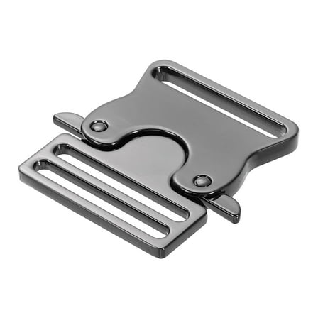 Metal Quick Side Release Buckle, 38mm/1.5" Belt Buckles, Metallic Black