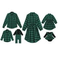 thumbnail image 6 of FYMNSI Christmas Matching Family Outfits Mommy and Me Green Plaid Dresses Father Son Button Down Shirts Xmas Photoshoot Set (Baby Girl 12-18M), 6 of 6