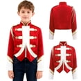 thumbnail image 4 of iiniim Boys Trumpet Honor Guard Team Uniform Long Sleeve Marching Band Jacket Drummer Red 12, 4 of 7