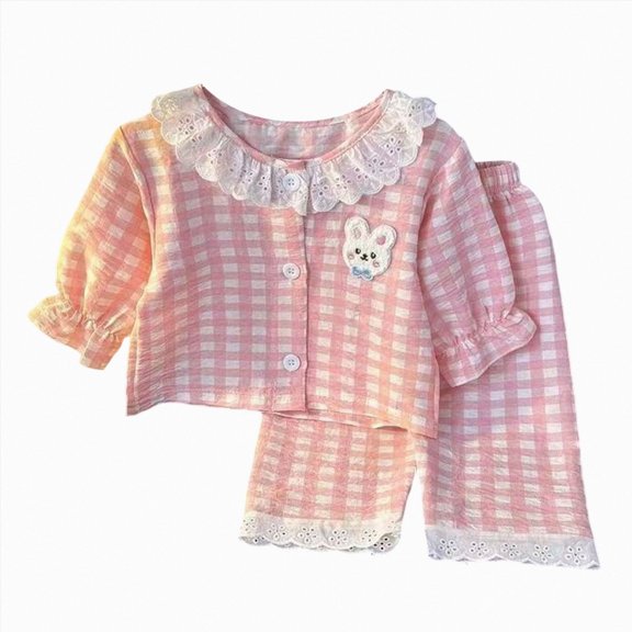 CAUYDY Newborn Girl Picture Outfits Baby Pajamas Fall Winter 12 18 24 Months Long Sleeve Shirt and Elastic Pants 2PCS Cute Set Toddler Sleepers for Girls Sizes 12-18 Months,Pink