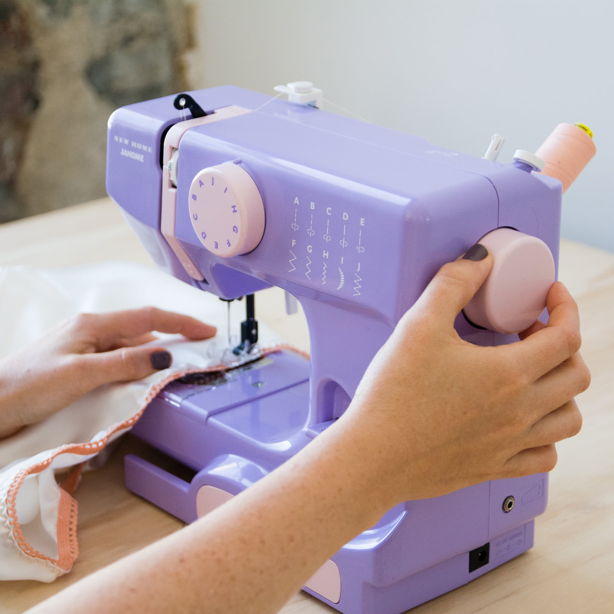 Janome Lovely Lilac Easy to Use Sewing Machine 001LOVELY - The Home Depot