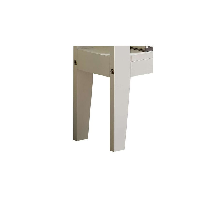 InRoom Furniture C1153-WH 36 x 7 x 32 in. Console Table, White
