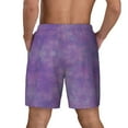 thumbnail image 2 of Mens Purple Paint 2 in 1 Quick Dry Swim Trunks with Compression Liner Beach Shorts, 2 of 6