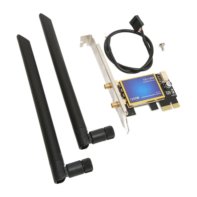 Adaptador De Tarjeta WIFI PCIEx1, Adaptador De Tarjeta De Red WiFi 2,4 Ghz 5 Ghz Rendimiento Estable De Doble Banda Práctico Para Juegos