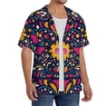 thumbnail image 4 of Xecao offers the Cinco De Mayo Floral for Men's Casual Short-sleeved Shirt, a button-up collared shirt with a pocket, perfect for beach vacations and yacht travel in the XX-Large size., 4 of 7