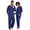 12-Navy Blue, variant on MINTREUS Couple Pajama Sets Soft PJs Sets for Couples/Women/Men Matching Sleepwear with Pockets