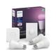 thumbnail image 1 of Philips Hue Smart Light Starter Kit Versión Antigua - Incluye (1) Puente (1) Botón Inteligente y (3) Bombilla LED Inteligente A19 de 60W Blanco y Color Ambiance 800LM E26 - Control con Aplicación Hue, 1 of 1