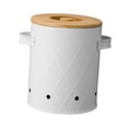 thumbnail image 2 of Fiocias Potato Storage Tin with Lid Potato Onion Garlic Storage Bin for Kitchen Home White Medium, 2 of 9