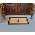 thumbnail image 4 of A1HC Black/Beige 24 in x 39 in Front Door Mat Coir PVC Classic Border Entryway Mat Heavy Duty Boot Scrapper Monogrammed Doormat, 4 of 7