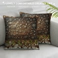 thumbnail image 3 of Orinice  Christmas Throw Pillow Cushion Cover, Rustic Wooden Backdrop with Snowflakes and Warm Traditional Celebration Print, Decorative Rectangle Accent Pillow Case, White, 3 of 5