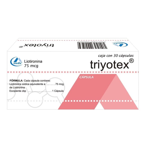 Triyotex 75 mcg 30 cápsulas