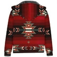 thumbnail image 3 of Fanxing Men's Sherpa Zip Up Western Aztec Print Hooded Coat Plus Size Fuzzy Fleece Tribal Aztec Hoodies Sweatshirt Overcoats Outwear, 3 of 8