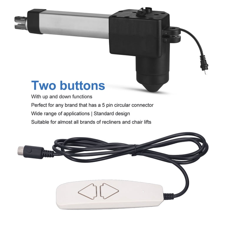 For Lift Chair Electric Recliner Controller 2 Button 5 Pin Hand Switch