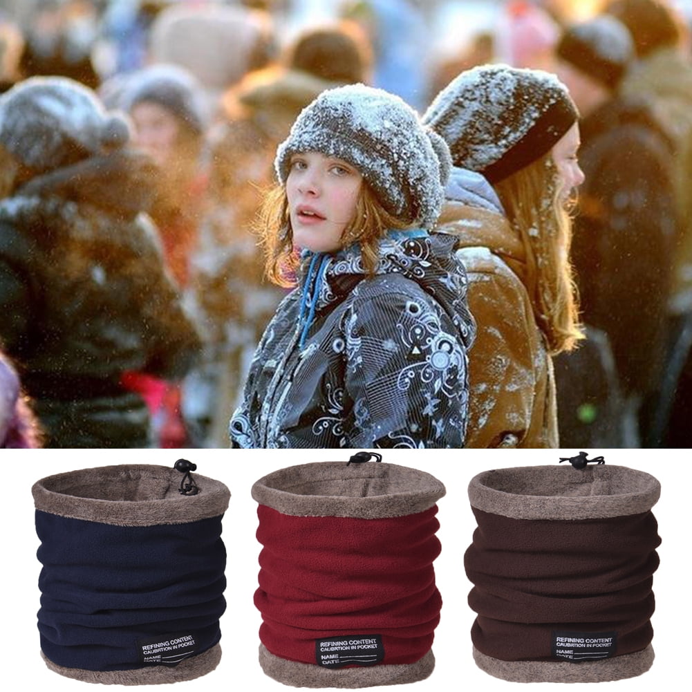 SPRING PARK 1PC Outdoor Fleece Neck Warmer Windproof Winter Neck Gaiter