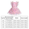 thumbnail image 5 of IBTOM CASTLE Toddler Baby Girls 1st Birthday Outfit Princes Dress with Diaper Cover Lace Ruffles Romper Tutu for Cake Smash Photo Shoot 12-18 Months Pink Butterfly, 5 of 8