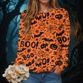 thumbnail image 2 of Godom Halloween Sweatshirts for Women Ghost Graphic Long Sleeve Tunic Shirts Crewneck Loose Pullover Tops 2025 Trendy Outfit, 2 of 5