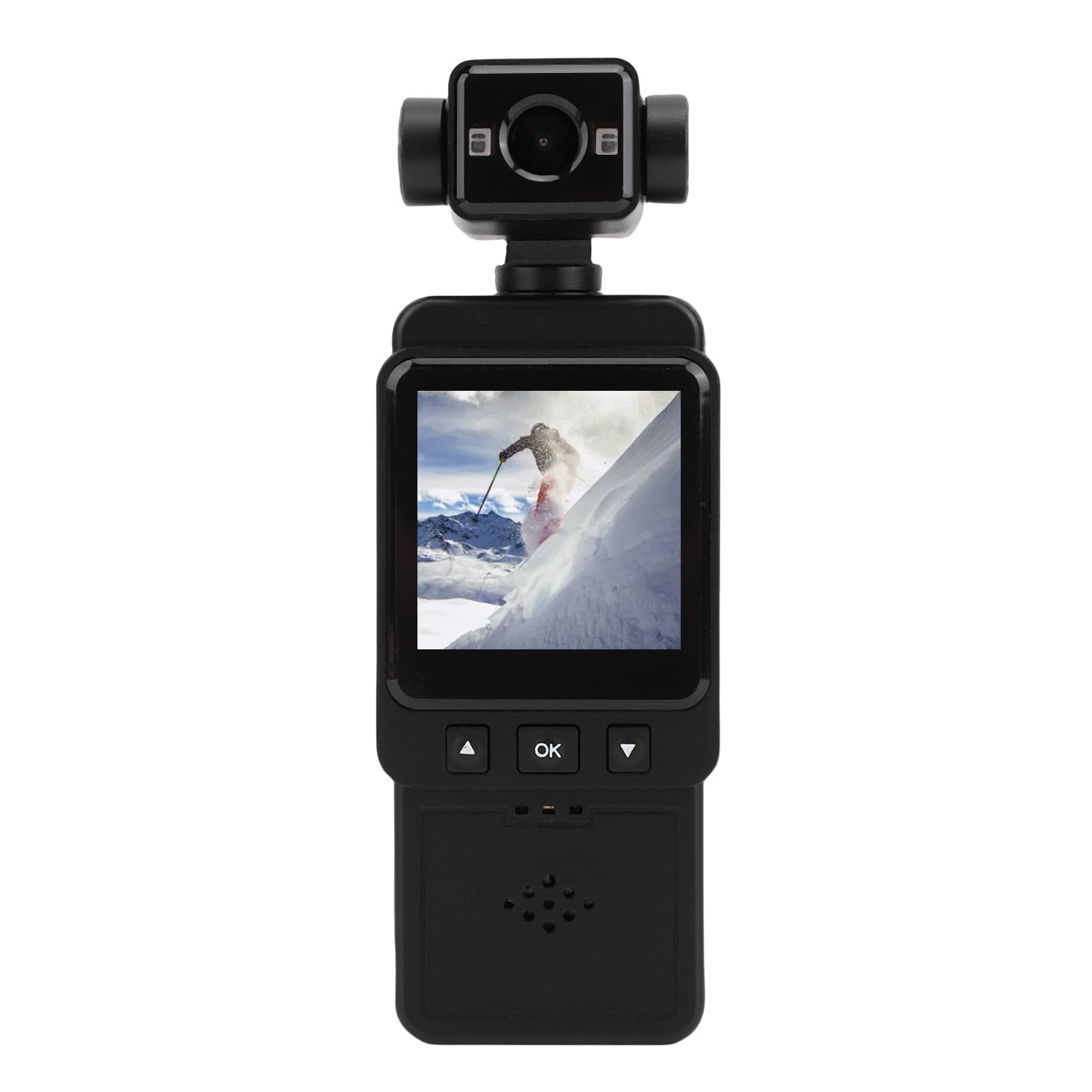 Suodoka 1080P Vlog Video Camera Camcorder with Multi Axis Stabilization 270 Degree & 360 Degree Lens Rotation 1.53 in Display Outdoor Wearable Recorder
