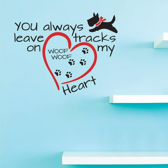 Custom Decals You always leave tracks on my heart Wall Art Size: 16 Inches x 16 Inches Color: Multi
