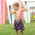 thumbnail image 4 of FORMRS Boys Swim Trunks Quick Dry Mesh Liner Boardshorts Sizes XS-XL, Halloween Purple Ghosts, 4 of 7