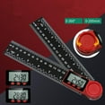 thumbnail image 2 of 1 x Angle Ruler, 0-200mm LCD Digital Display 200mm 0-360° Angle Finder Ruler Protractor Measure Meter Accessory TAPDRA Accessories Part, 2 of 2