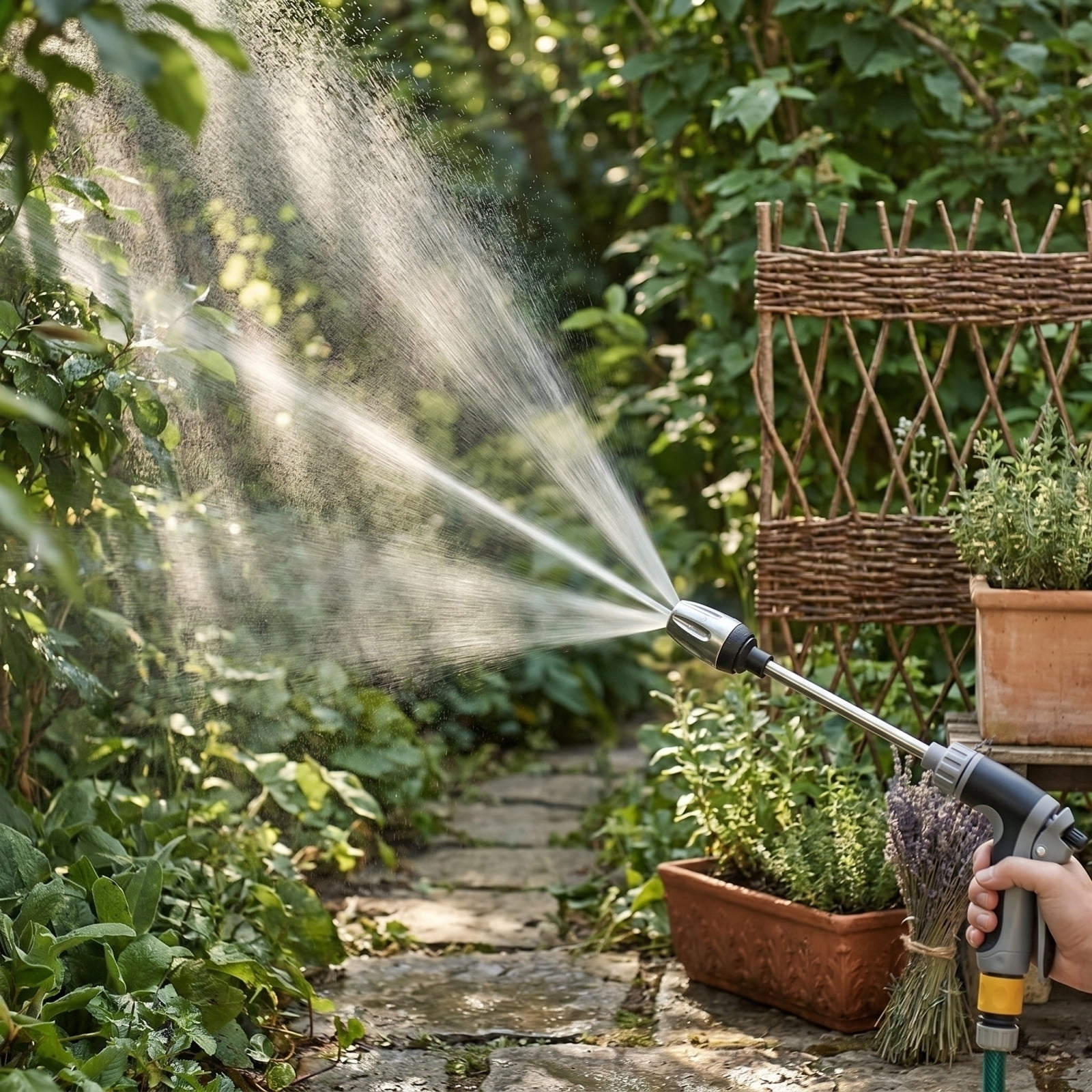 Aquoxis Pressure Washer, Hoses Cordless Power Washer, Universal Compatibility, 360° Rotating for Three Spray Modes C