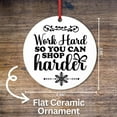 thumbnail image 6 of Christmas Ceramic Ornament, Work Hard So You Can Shop Harder, Christmas Decors, Christmas Ornaments, Christmas Party Favors, Christmas Gift, 6 of 6