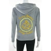 Pre-owned|Juicy Couture Gray Cotton Yellow Detail Long Sleeve Hooded Sweater Size Small