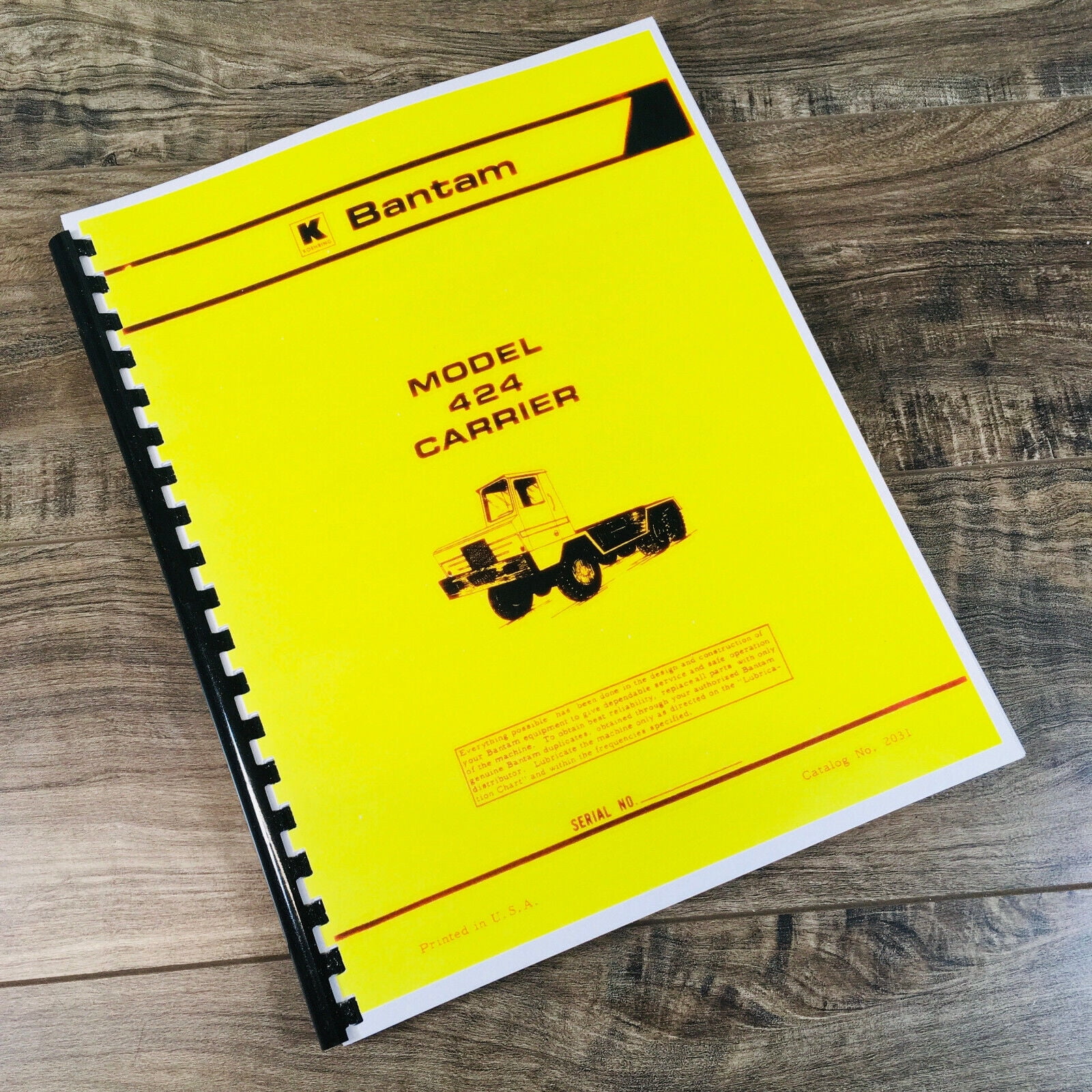 BANTAM KOEHRING 424 CARRIER TRUCK PARTS MANUAL CATALOG BOOK ASSEMBLY