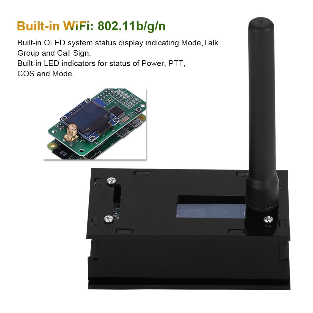 MMDVM Hotspot, System SSH 22 Console Port MMDVM Hotspot Board with Acrylic Enclosure for PISTAR