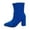Blue, variant on Womens Fashion Ankle Boots Slip On Casual Booties Comfortable Flat Shoes For Daily Wear Blue US:5.5